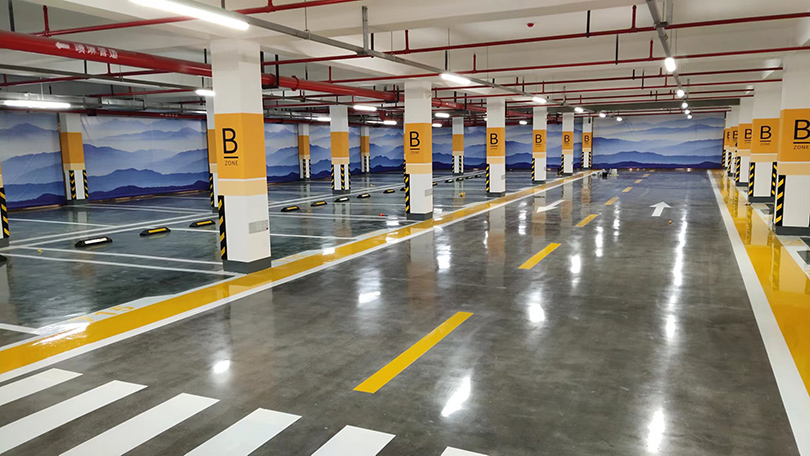 九游会地坪漆集团助融创地产地下车库打造舒适停车环境